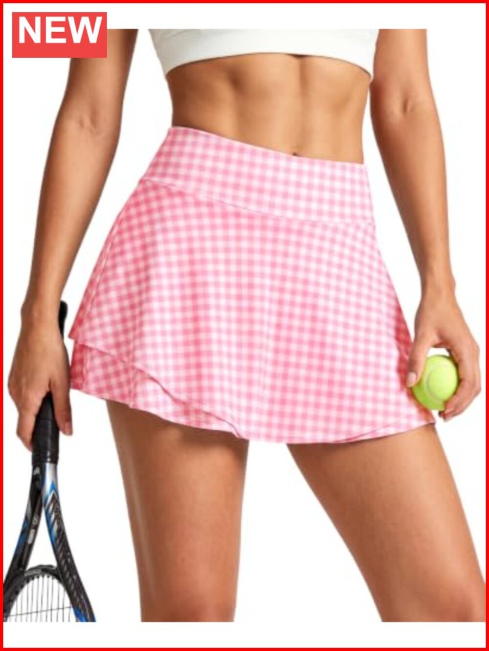 High Waisted A Line Skort Built in Shorts Pockets 4-Way Stretch Tennis Golf